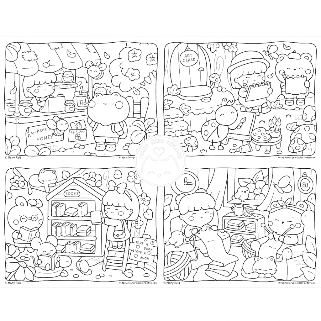 Kawaii Coloring Pages For Adults Cozy Coloring Books Cute Coloring