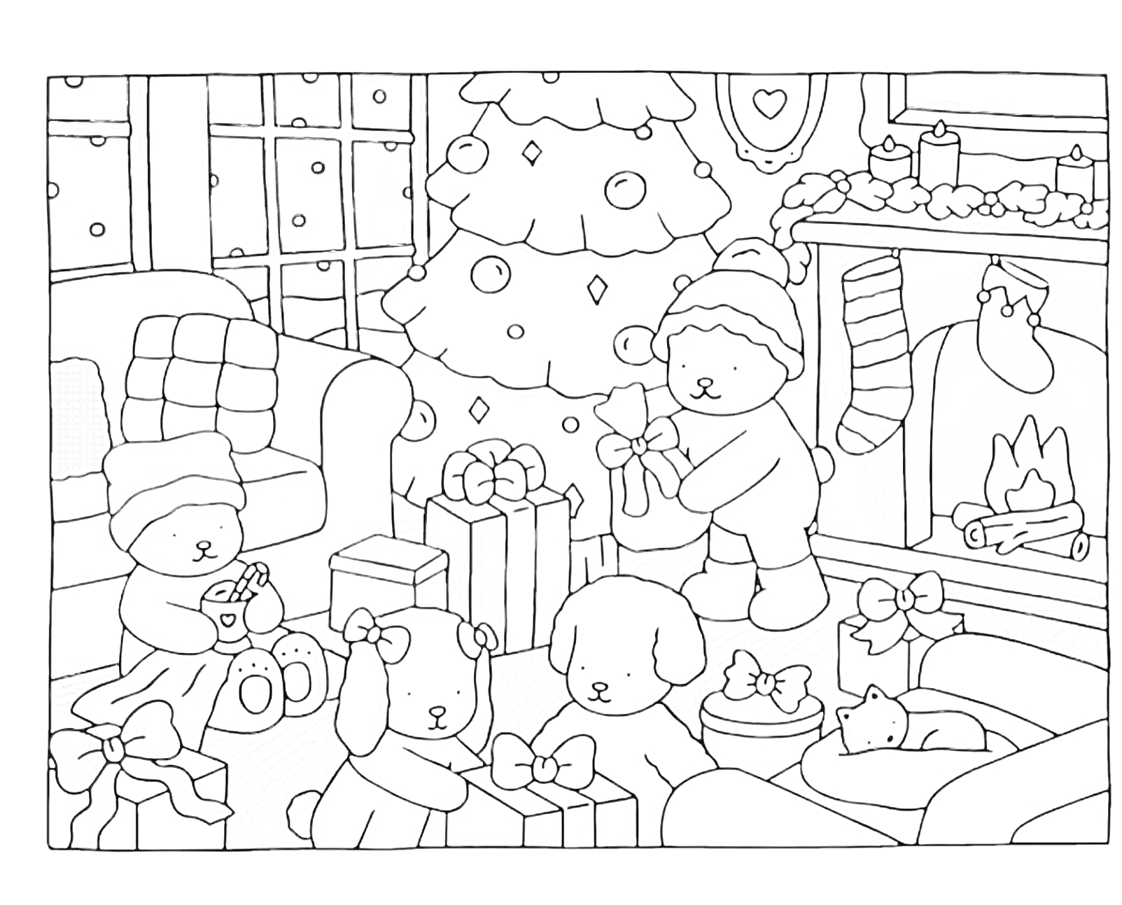 Bobbie goods Merry Christmas para Colorir