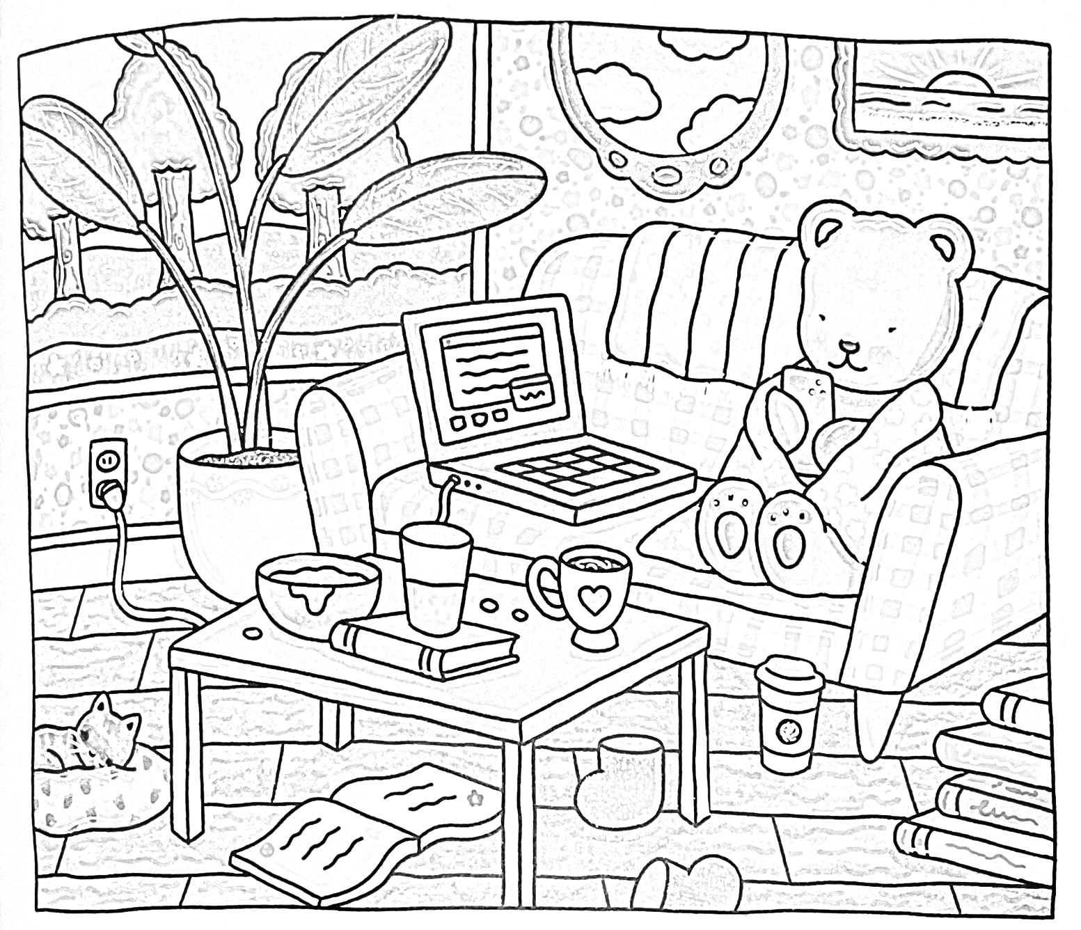 Bobbie Goods: Lazy Work Day para Colorir