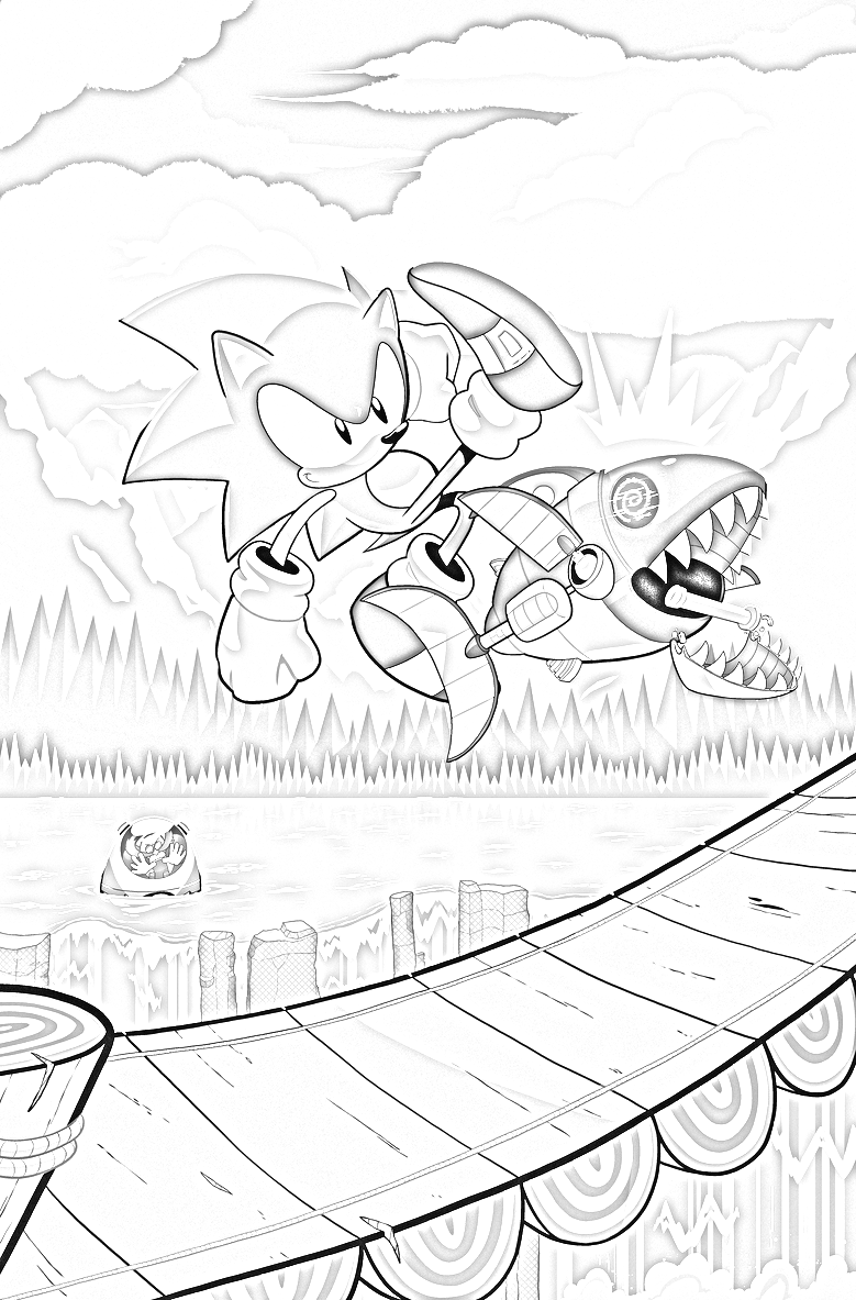 Sonic Chopper Kickin’ para Colorir