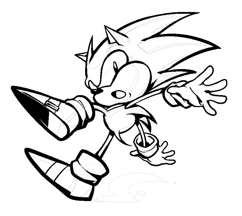 Hey Sonic para Colorir