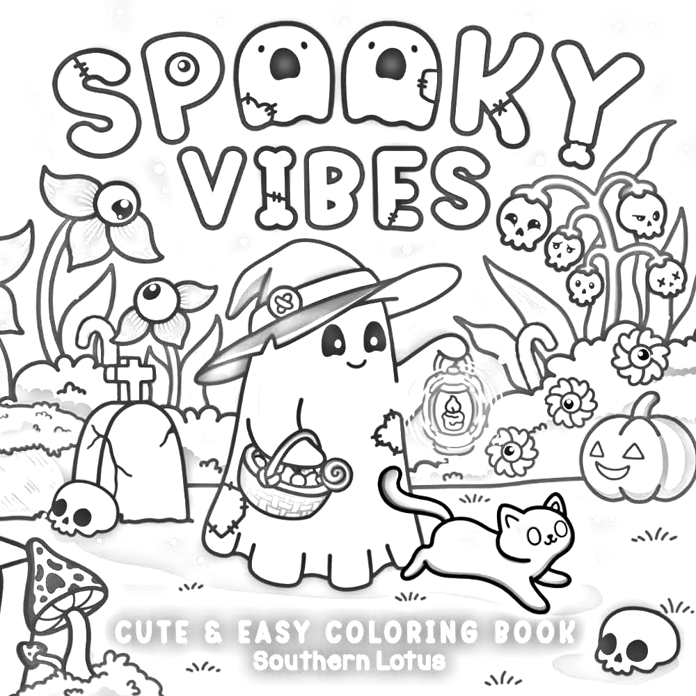 Spooky Vibes para Colorir