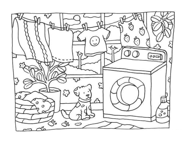 Laundry coloring book Bobbie Goods