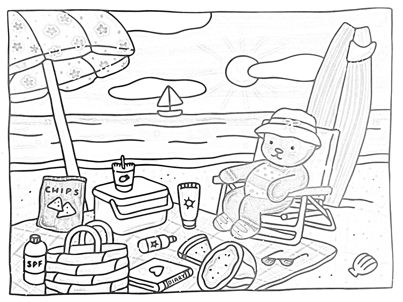 bobbie goods beach para Colorir