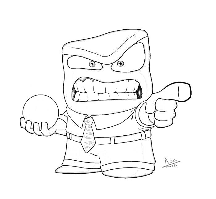 Anger fanart para Colorir