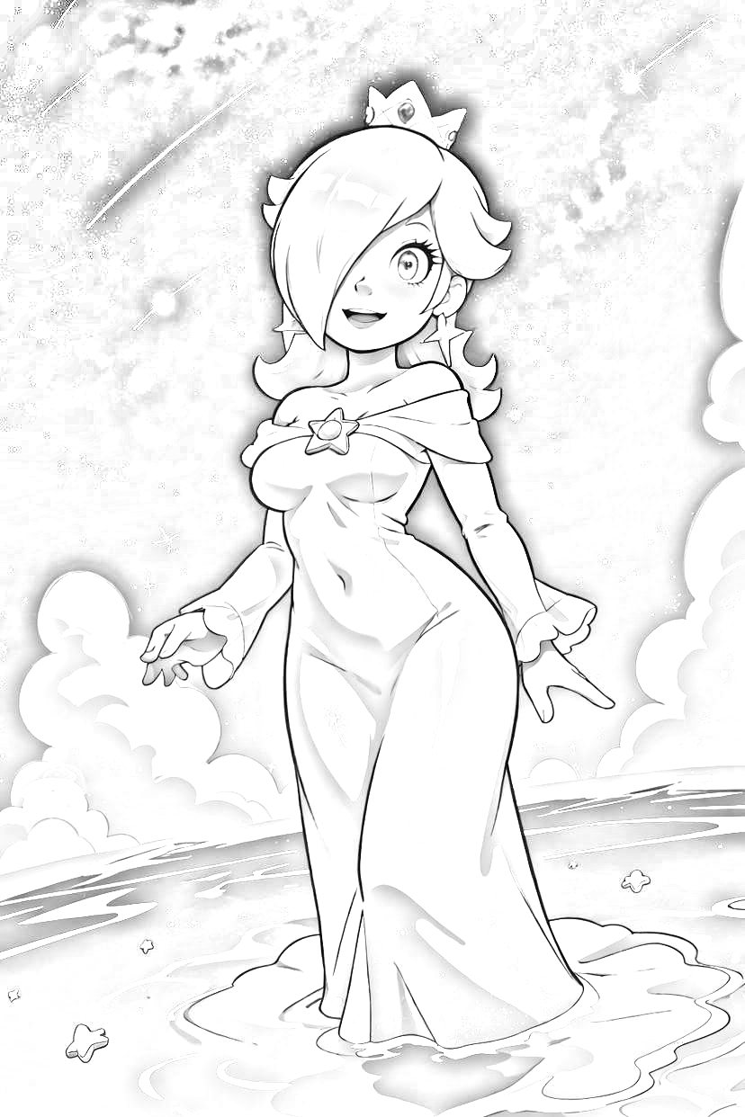 Endless Starlight / Rosalina para Colorir