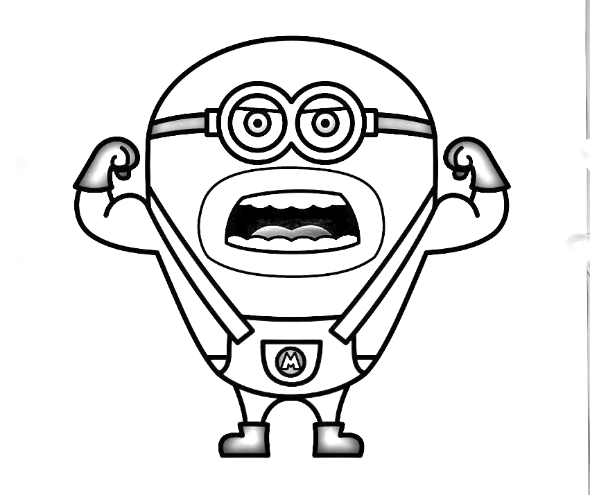 DESENHAR MEGA MINION DAVE para Colorir