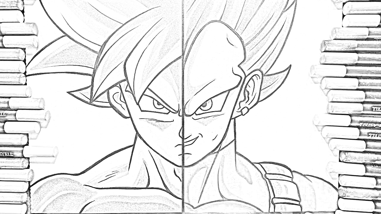 GOKU INSTINTO SUPERIOR COMPLETO / VEGETA ULTRA EGO SUPERIOR Para Colorir