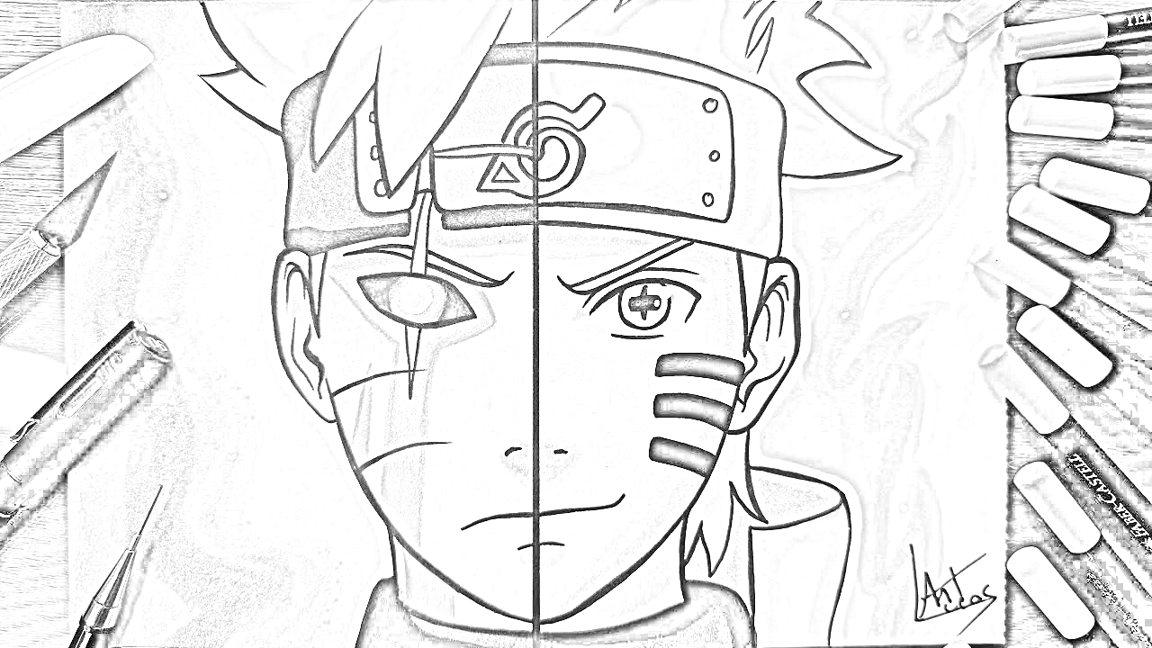 BORUTO / NARUTO – para Colorir