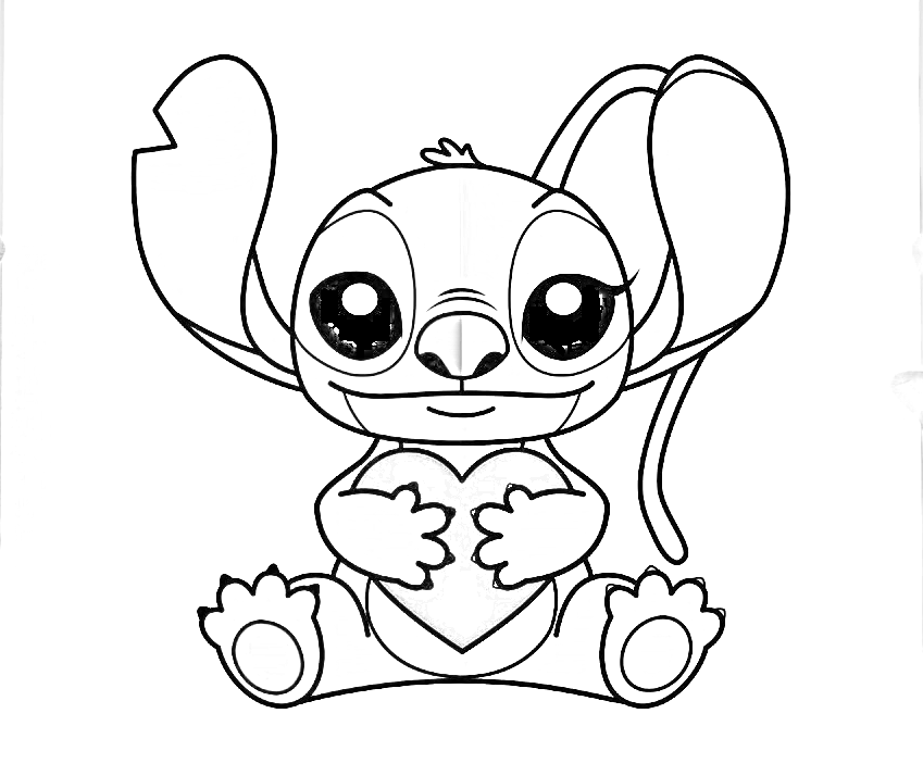 STITCH e a ANGEL para Colorir