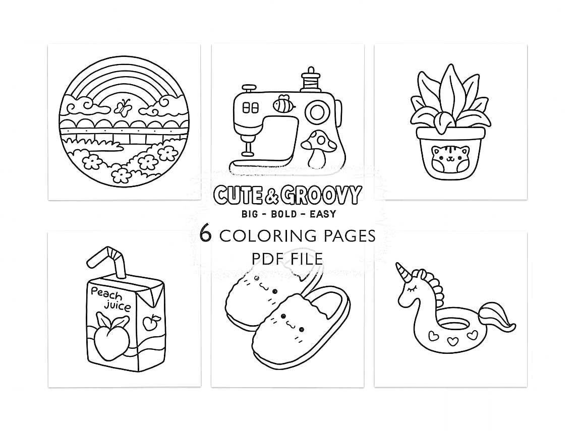 Cute & Groovy | Combo 3: Lovely Things Coloring Book