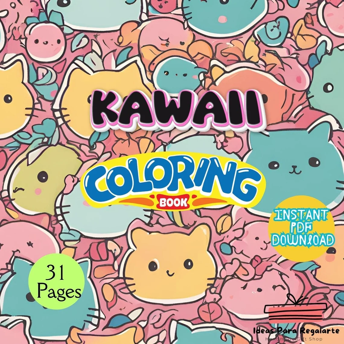 Kawaii Coloring Book for Adults and Kids