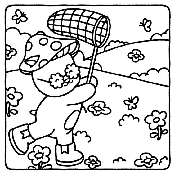 Coloring Page: Cute Brownies