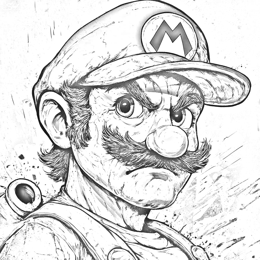 Mario para Colorir