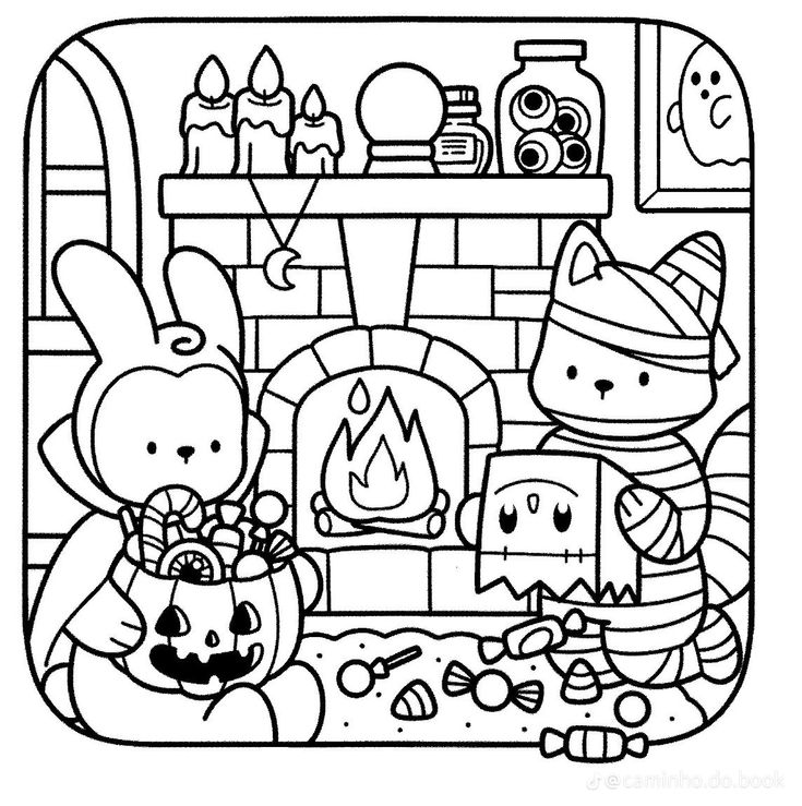 Desenho para Colorir Halloween