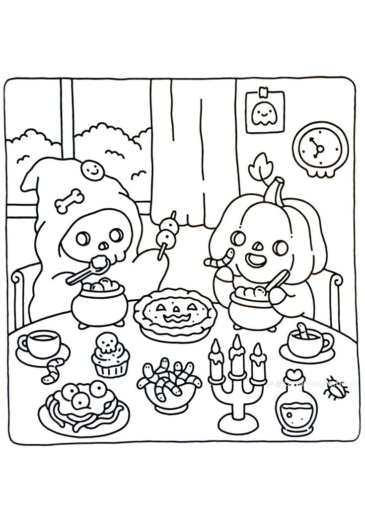 Spooky Fyzzy Coloring Pages #2