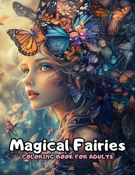 Magical Fairies Coloring book for Adults