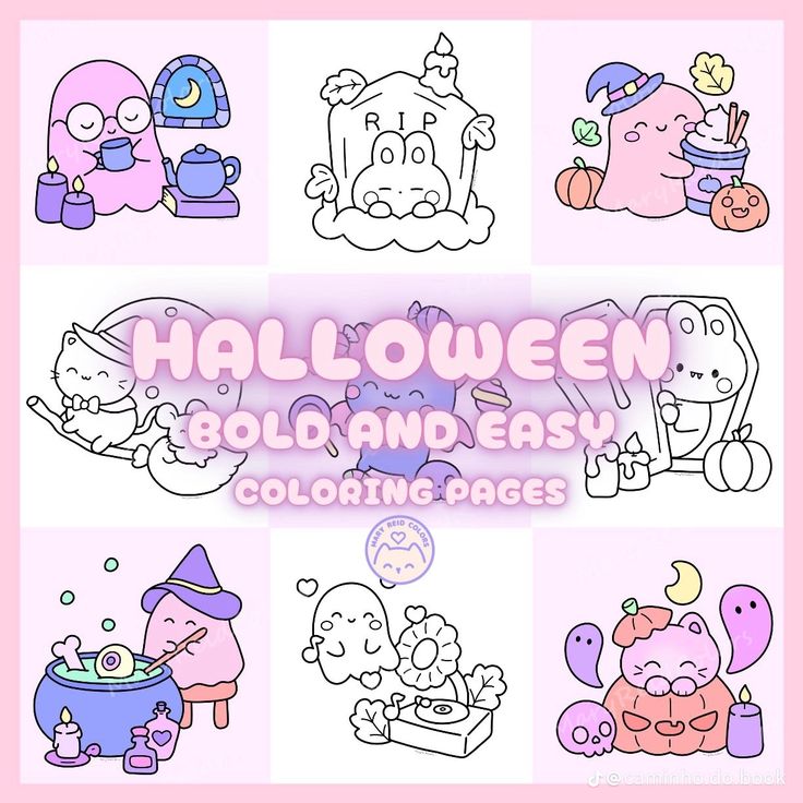 Halloween Bold And Easy Coloring pages