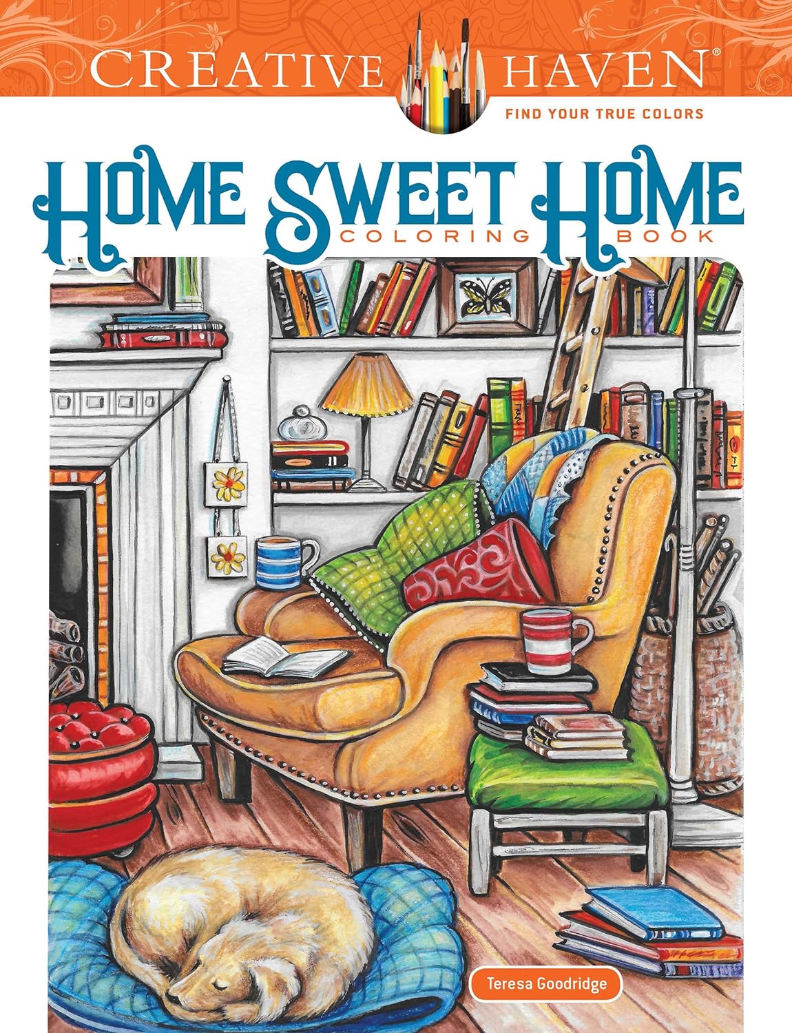 Creative Haven Home Sweet Home Coloring Book Capa comum