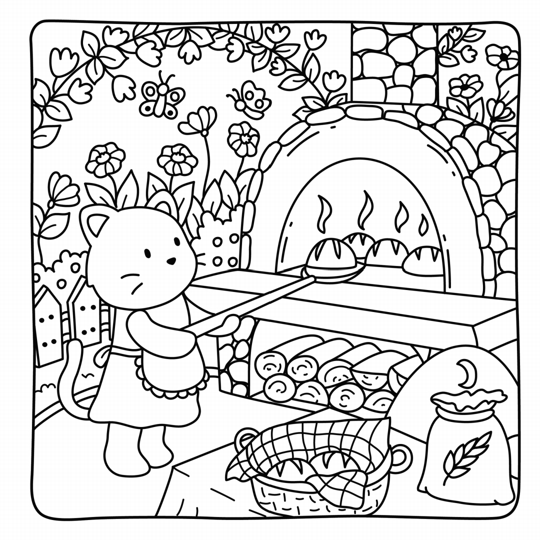 Cottage Friends #1 para Colorir