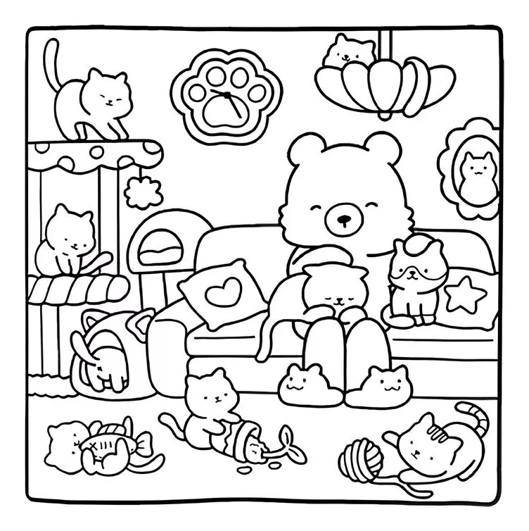 Desenho Para Colorir Confy Days E Cozy Friends