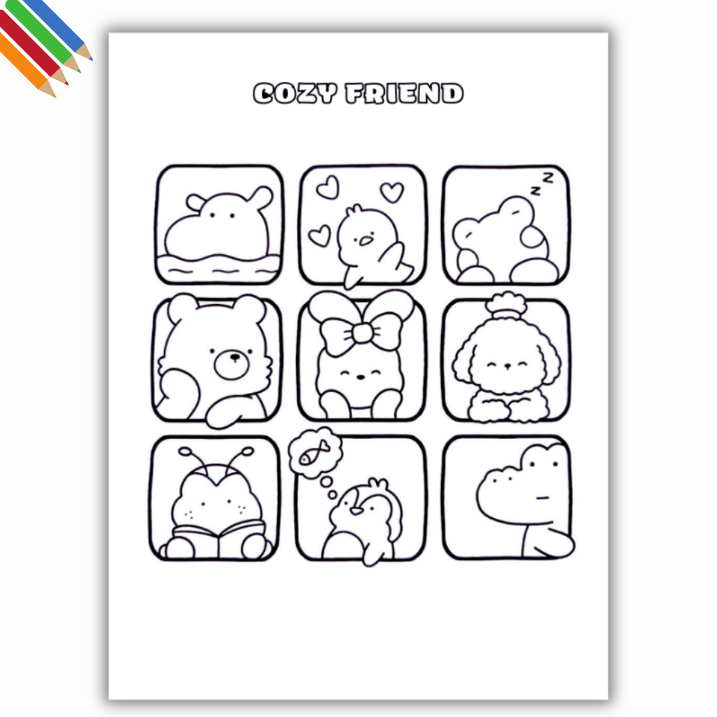 Desenhos para colorir Cozy Friend