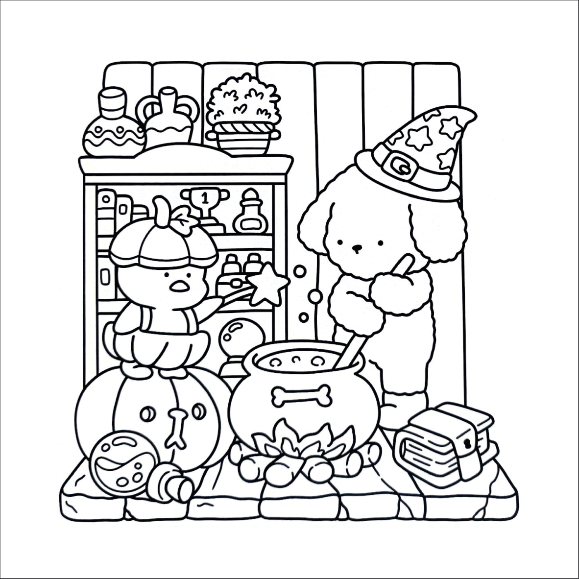 Cozy Friends: #1 Coloring Book