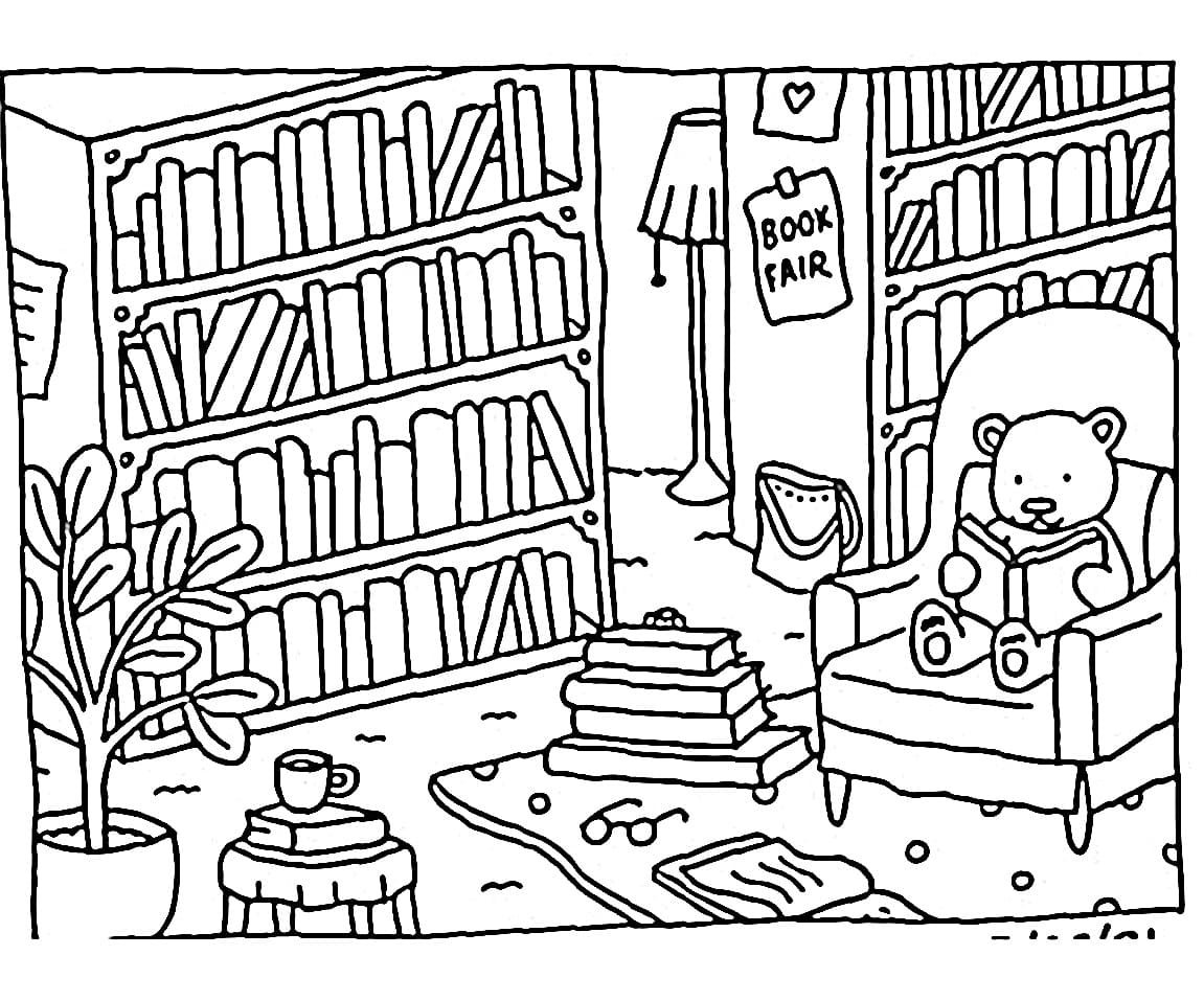 Bobbie Goods Library Coloring Page