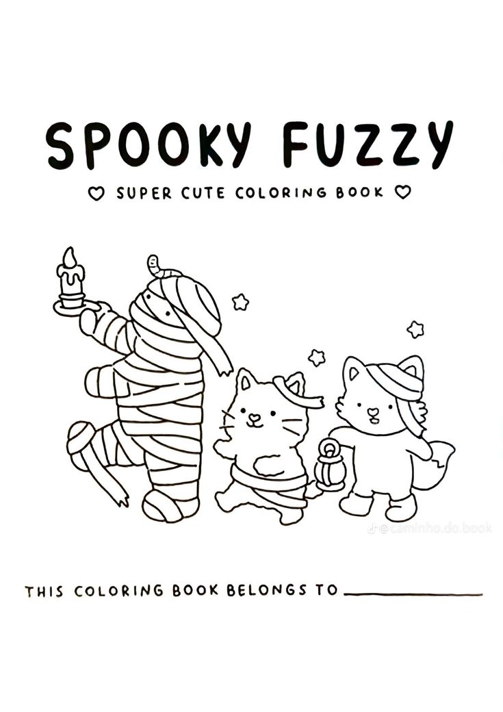 Spooky Fyzzy Coloring Pages #1