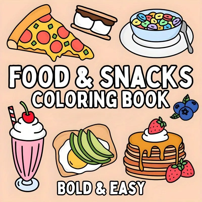 Deluxe Edition Food & Snack-Themed Coloring Book