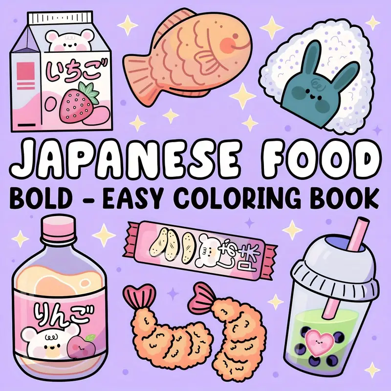 Japanese Food Coloring Book, Upgraded Deluxe Edition