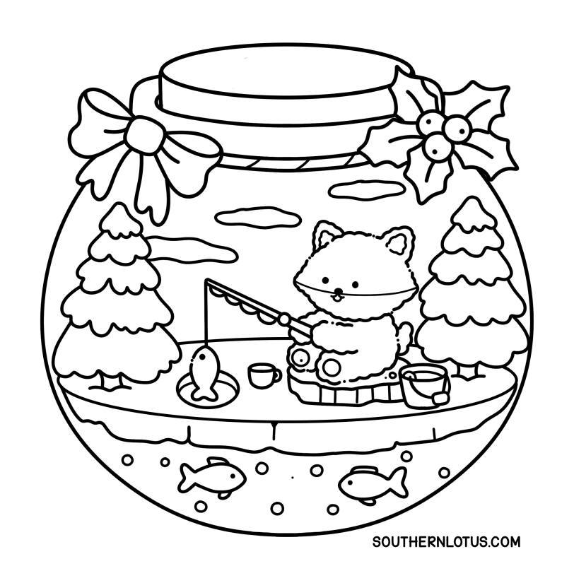 coloring pages Xmas Corner by Southern Lotus