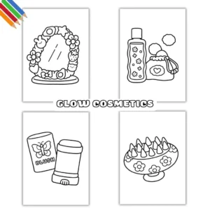 Glow Cosmetics Coloring Pages