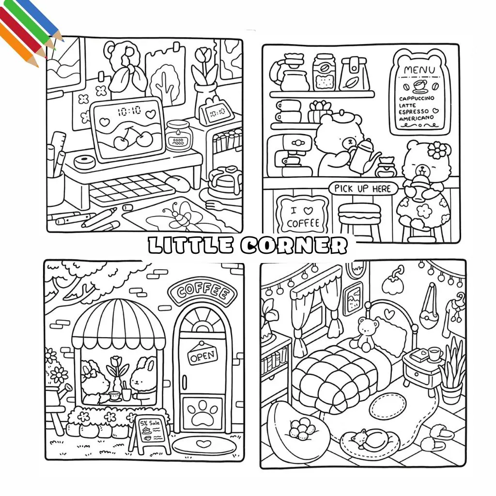 Little Corner coloring pages