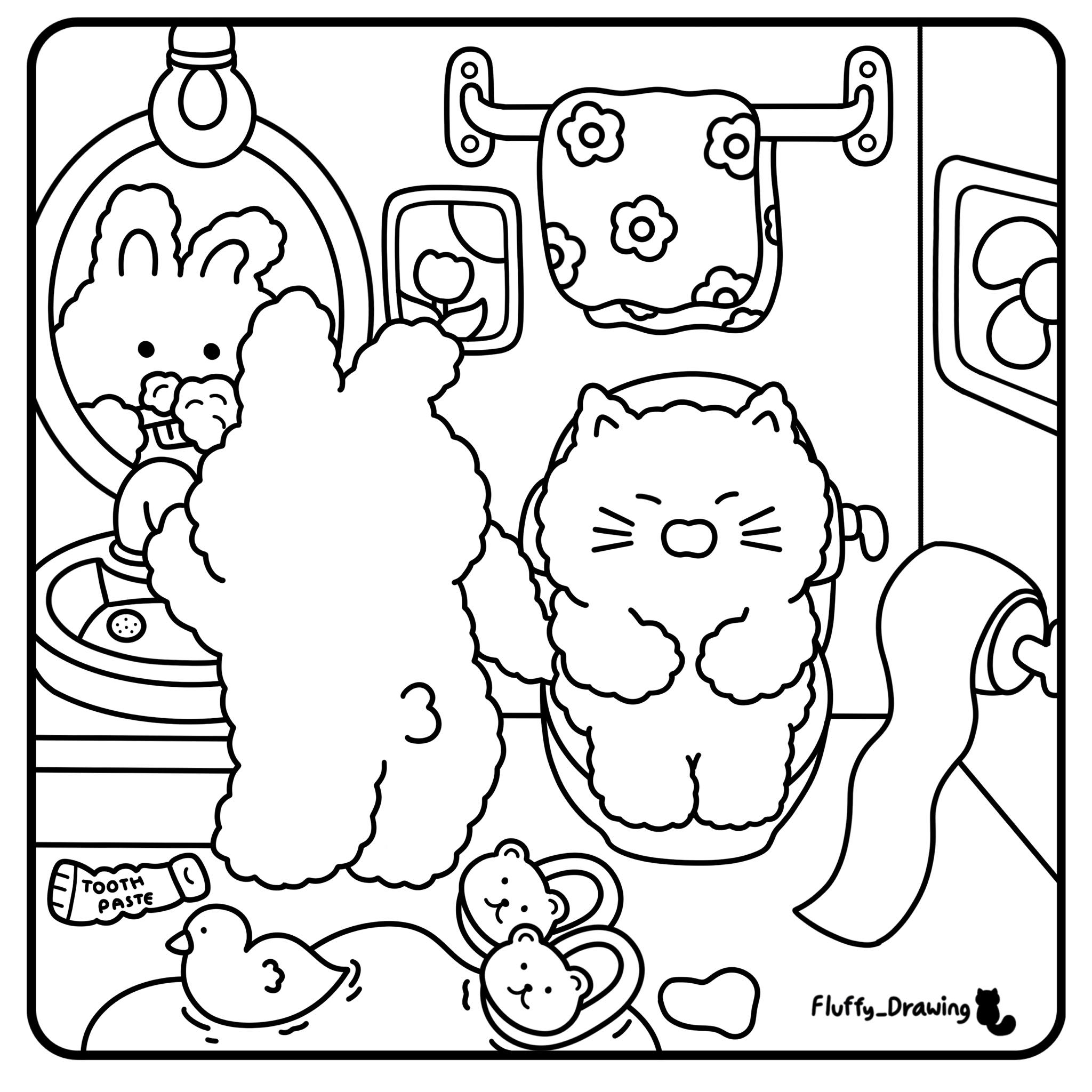 Free cute coloring page