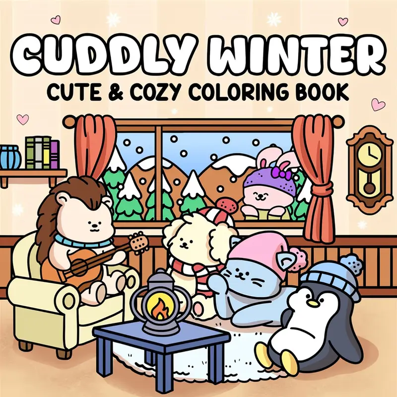 Livro de Colorir de Inverno Estranho