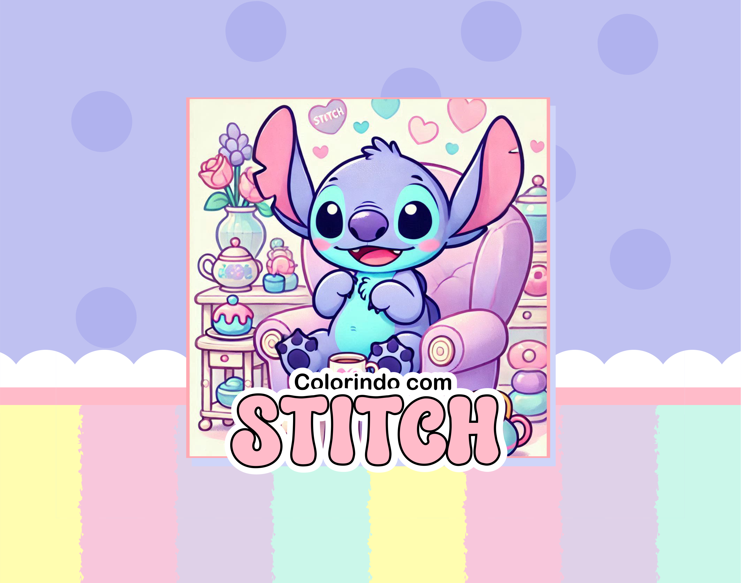 Livro de Colorir Stitch Menina – Pamella Vieira ( Grátis )